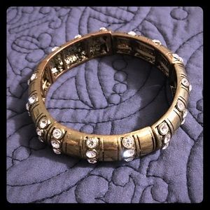 Gold and crystal bracelet